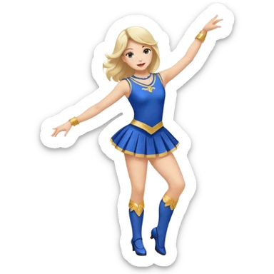 Majorette jupe courte danser sticker