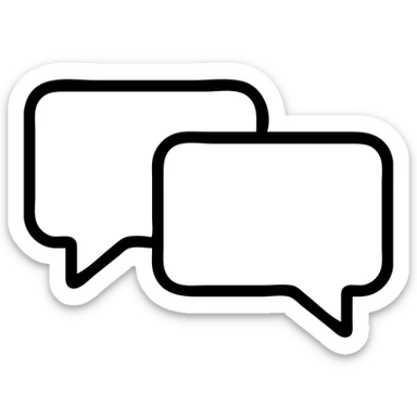 two speech bubbles sticker