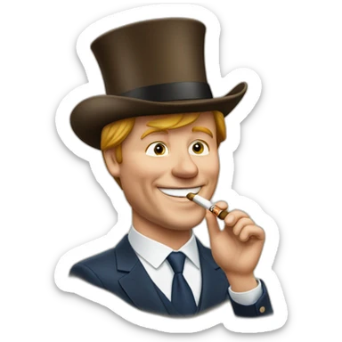 koning willem alexander met sigaret sticker