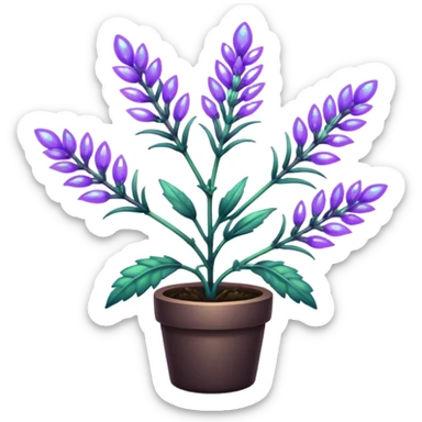 create a holographic lavender plant sticker