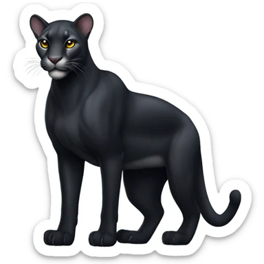 “A sleek black puma in a majestic pose, with glowing eyes and a slight shimmer on its fur. Stylized and elegant, minimalistic design, perfect for a luxury brand emoji sticker