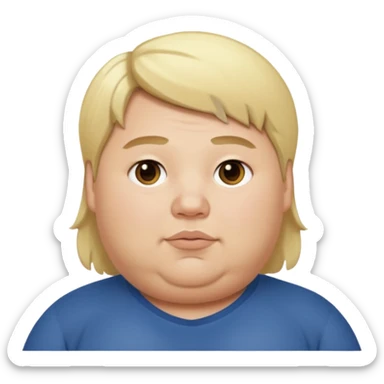 ash Trevino is a fat girl with blonde hair  sticker