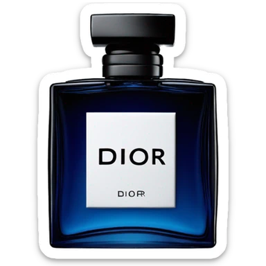 blue men’s dior perfume cylinder black top square  sticker