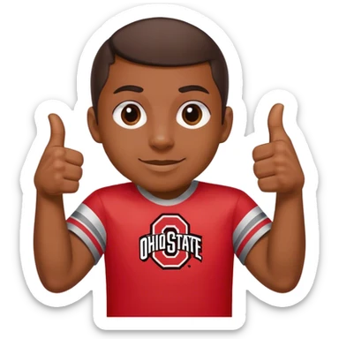 Ohio state buckeye thumbs up sticker