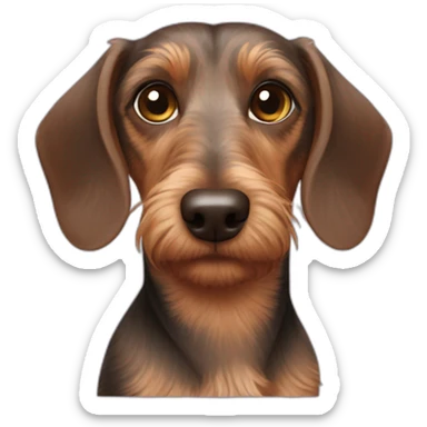 Wirehair dachshund sticker