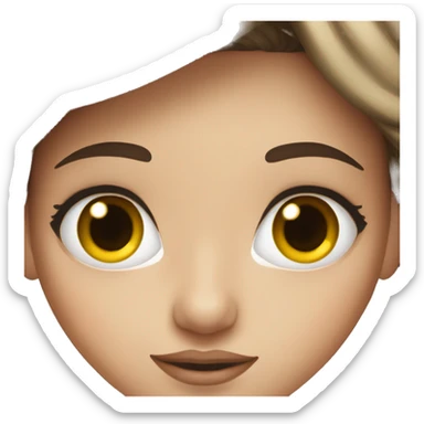 Brunette girl with big prettyeyelashes sticker