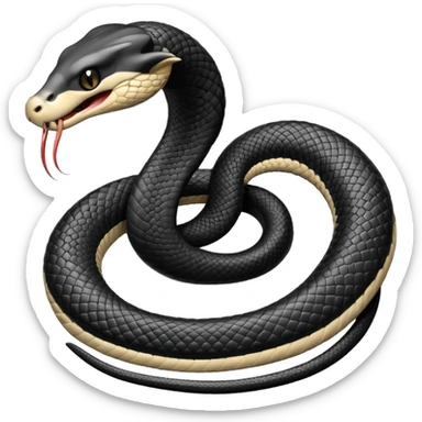 Faça o ouroboros a cobra comendo seu próprio rabo em preto e branco, o rabo da cobra tem q estar dentro de sua própria boca sticker