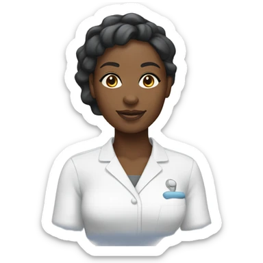 African American massage therapist sticker