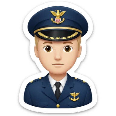 male navy soldier, bulgy face. sticker