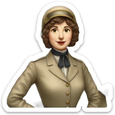Louis bleriot woman sticker
