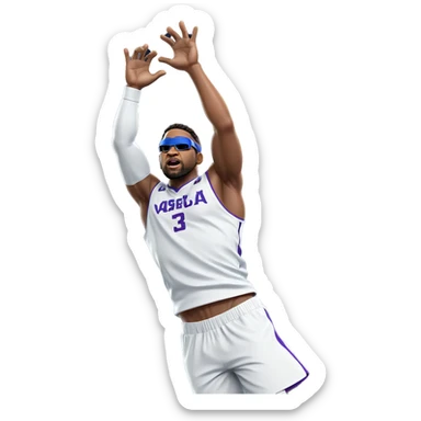 stylish male in basketball gear sticker