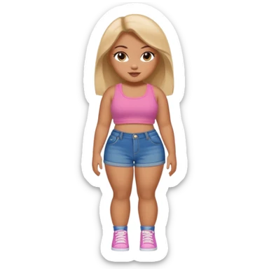 a pretty bratz tan girl who is fat sticker