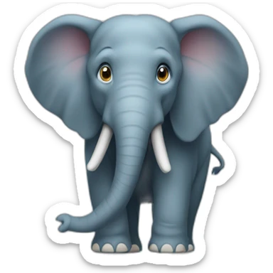 Un éléphant sur une porte sticker