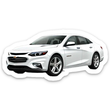White Chevy Malibu 2024 sticker
