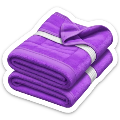 purple towel sticker