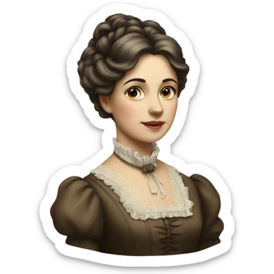 victorian woman  sticker
