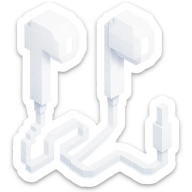 matte white EarPods headphones with a subtle glow sticker