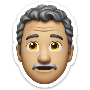 Photorealistic man scratches his head in confusion sticker