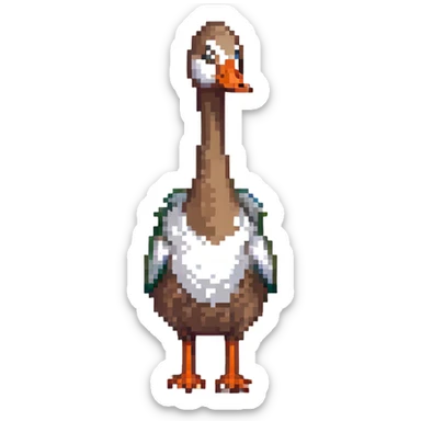 a goose standing sticker