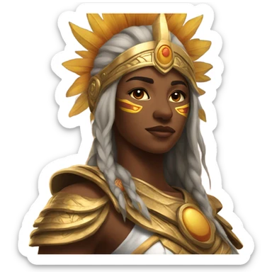 warrior, sun goddes sticker