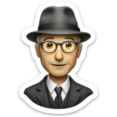 Oppenheimer Physicist with hat sticker