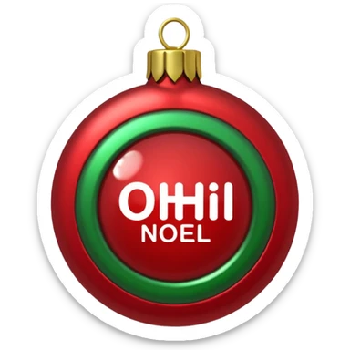 christmas ornament Oh Well Noel sticker