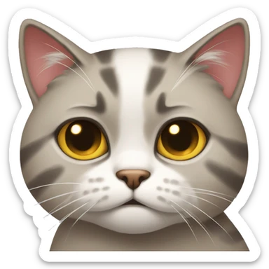 A disgruntled cat sticker