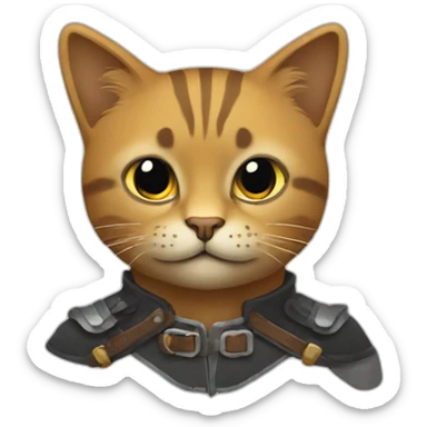 Un chat qui chevauche à la mort sticker