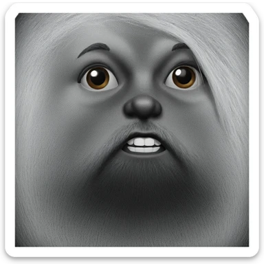 realistic portrait of solo subject sticker