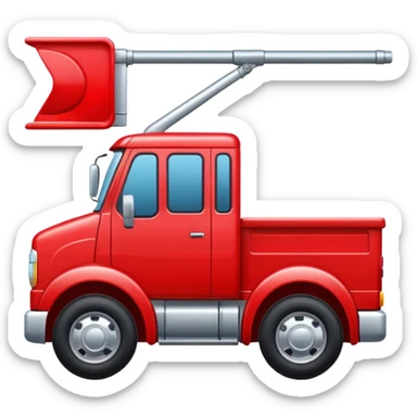 A new red truck with a "TIR" plate turned to the right, without another logo sticker