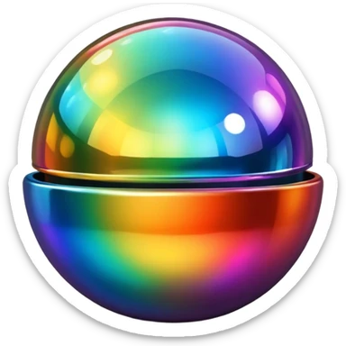 Colored disco bowl sticker