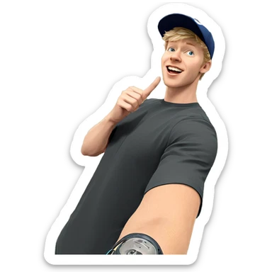 blonde boy enjoying outdoors sticker