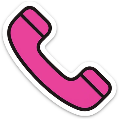 pink phone icon sticker