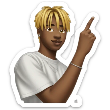 Juice wrld middle finger sticker