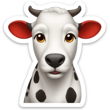 Dálmata con moño rojo sticker