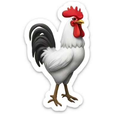Socks on a three legged rooster  sticker