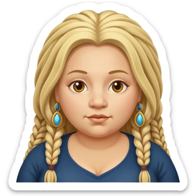 very fat beautiful rich blonde dreadlocked woman sticker