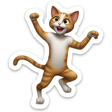 Dancing cat sticker