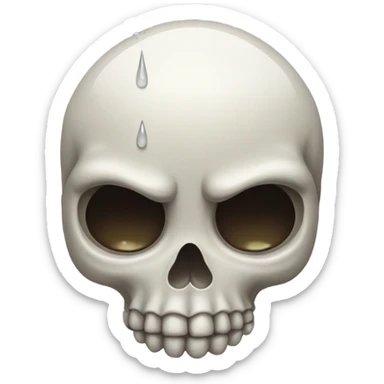 Skull with tears sticker