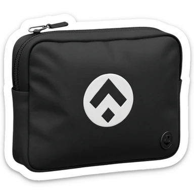black military pouch white symmbol sticker