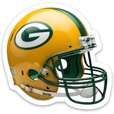 Green Bay packers helmet sticker