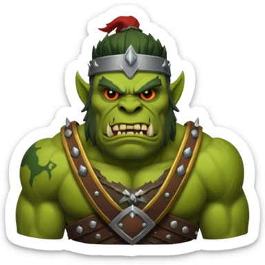 Ork King Portrai sticker
