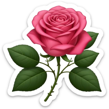 Emoji rosa negra en 2D sticker