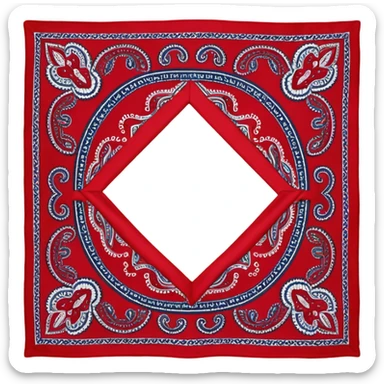 head bandana,Red paisley sticker