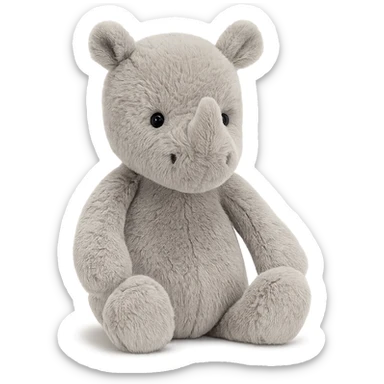 baby rhino jellycat stuffed plush sticker