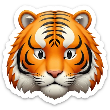 sleepy tired tiger sticker
