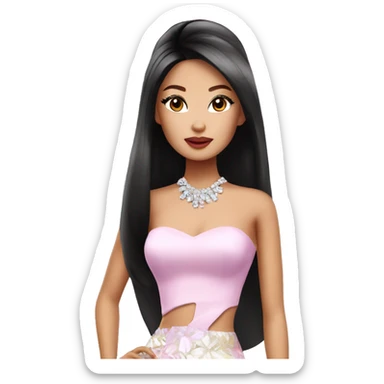 glamorous asian barbie  sticker