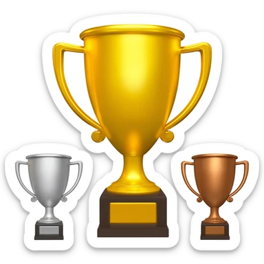 Trofeo oro,plata, bronce sticker