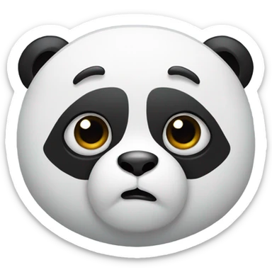 Panda making a judgmental face sticker