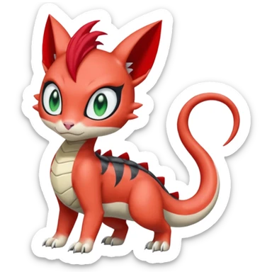 Meloetta-Salandit-Gatomon-Pteromon-hybrid sticker